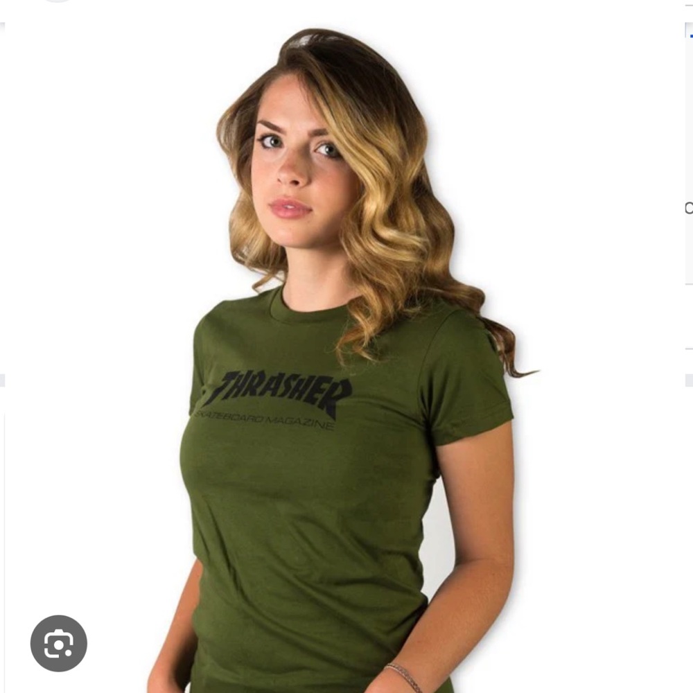 Thrasher Women's Olive Green T-Shirt
